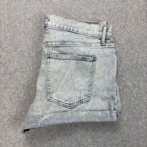 GAP Denim Shorts Womens 8/29 White Blue Light Acid Wash Micro Booty Stretch Y2K